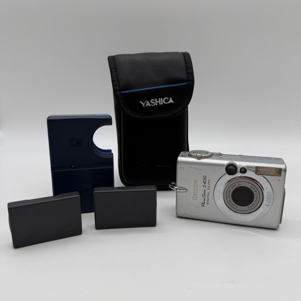Canon PowerShot S400 Digital ELPH Camera Silver 4.0MP Bundle Tested